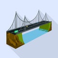 Vector design of bridge and rock symbol. Collection of bridge and brick vector icon for stock.