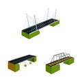 Vector design of bridgework and architecture logo. Set of bridgework and structure stock vector illustration.