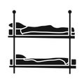 Vector design of bunkbed and bed icon. Web element of bunkbed and bunk vector icon for stock. Royalty Free Stock Photo