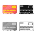 Vector design of card and debit icon. Graphic of card and cocaine stock symbol for web.