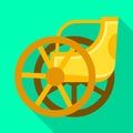 Vector design of chariot and helios symbol. Collection of chariot and greece vector icon for stock.