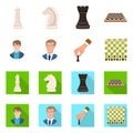 Vector design of checkmate and thin icon. Set of checkmate and target stock symbol for web. Royalty Free Stock Photo