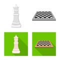 Vector design of checkmate and thin sign. Collection of checkmate and target stock vector illustration. Royalty Free Stock Photo