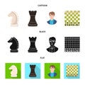 Vector design of checkmate and thin symbol. Set of checkmate and target vector icon for stock. Royalty Free Stock Photo