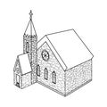 Vector design of church and catholic icon. Set of church and medieval vector icon for stock.