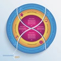 Vector design circle infographic with four segments