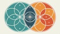 Circular color palettes vector, segmented spheres, color swatches, design elements, color wheel Generative AI