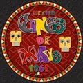 Vector design in circular ornament_6_on Mexican theme celebrating Cinco de mayo in flat lettering calligraphy in circle Royalty Free Stock Photo