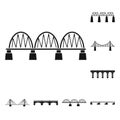 Isolated object of construct and side symbol. Collection of construct and bridge vector icon for stock. Royalty Free Stock Photo