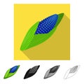 Isolated object of corn and gmo symbol. Collection of corn and seed stock symbol for web. Royalty Free Stock Photo