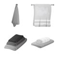 Isolated object of cotton and bathroom icon. Set of cotton and clean stock symbol for web.