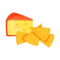 Vector design of cracker and appetizer icon. Set of cracker and lactic stock vector illustration.