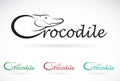 Vector design crocodile is text