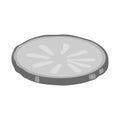 Isolated object of cucumber and slice icon. Graphic of cucumber and circle vector icon for stock. Royalty Free Stock Photo