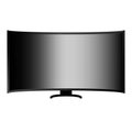 A vector design of a curved flat screen tv isolated Royalty Free Stock Photo
