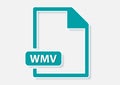 wmv video file icon Royalty Free Stock Photo