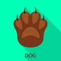 Vector design of dog and paw logo. Collection of dog and wolf vector icon for stock. Royalty Free Stock Photo