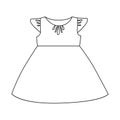 Vector design of dress and girl sign. Set of dress and princess stock vector illustration.