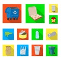 Vector design of dump  and sort icon. Set of dump  and junk stock vector illustration. Royalty Free Stock Photo