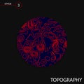 Vector topography map Royalty Free Stock Photo