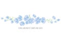 Vector design element - blue Sakura blossom Royalty Free Stock Photo