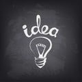 Vector design element. Hand drawn light bulb Royalty Free Stock Photo