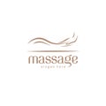 Vector logo design element for massage salon Royalty Free Stock Photo