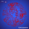 Vector topography map Royalty Free Stock Photo