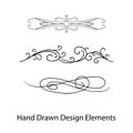 Vector design elements with fancy curls and swirls Royalty Free Stock Photo