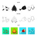 Vector design of evolution and neolithic symbol. Collection of evolution and primeval vector icon for stock. Royalty Free Stock Photo