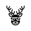 Cool Deer with Sunglasses Vector Design for Trendy Merchandise and Decor Royalty Free Stock Photo