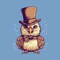 Cute Chicken With Tiny Top Hat T-shirt Design