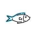 Fish illustration in monoline style