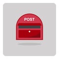 Mailbox for receive envelope icon. Royalty Free Stock Photo