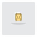 Nano sim card for mobile phone icon.