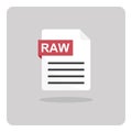 RAW format file icon.