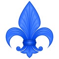 Vector design of the fleur de lis, representation of the lily flower, symbol used in medieval heraldry