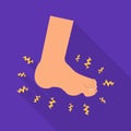 Vector design of foot and flatfoot icon. Set of foot and anatomy vector icon for stock.