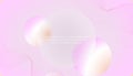 vector design in glass morphism style. Translucent circle on a light pink color background with circles. Royalty Free Stock Photo