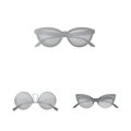 Isolated object of glasses and sunglasses logo. Set of glasses and accessory vector icon for stock. Royalty Free Stock Photo