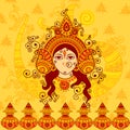 Vector design of Goddess Durga Royalty Free Stock Photo