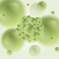 Vector design of green molecule Royalty Free Stock Photo