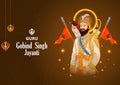 Guru Gobind Singh Jayanti for religious festival of Sikh in India