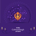 Guru Gobind Singh Jayanti for religious festival of Sikh in India