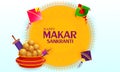 Happy Makar Sankranti religious traditional festival of India celebration background