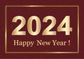 2024 Vector Design for Happy New Year celebrations.