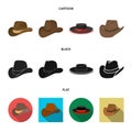 Isolated object of hat and cap symbol. Set of hat and model vector icon for stock.