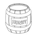 Vector design of honey and barrel logo. Collection of honey and healthy vector icon for stock.