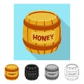 Vector design of honey and barrel logo. Collection of honey and healthy vector icon for stock.