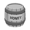 Vector design of honey and barrel symbol. Set of honey and healthy stock symbol for web.